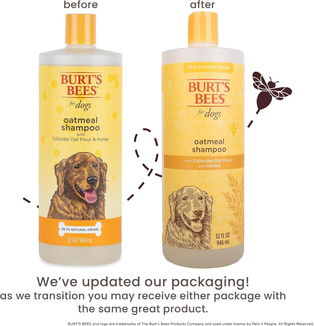 Burts Bees for Pets Oatmeal Dog Shampoo with Honey - Unscented / 32 Fl Oz (Pack of 2) - image 2
