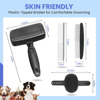 Self Cleaning Shedding Brush, Cats, and Puppies - Black - image 2
