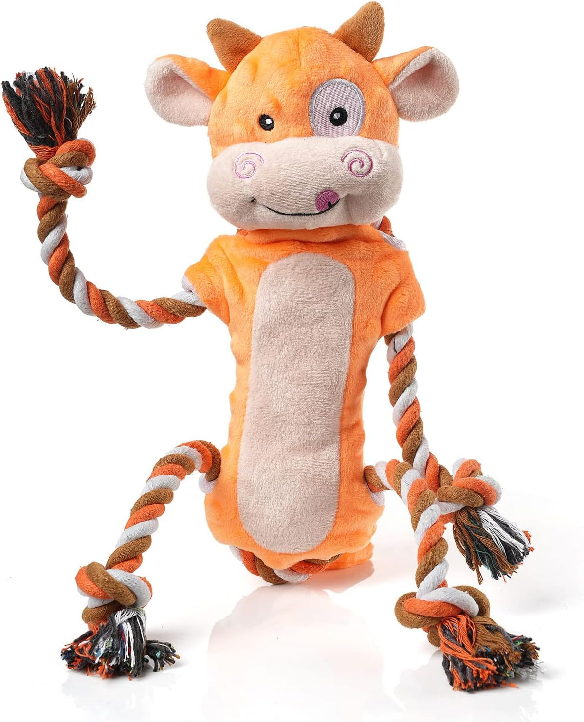 Dog Toy, Large Dog Squeaky Toys - Tug Cow