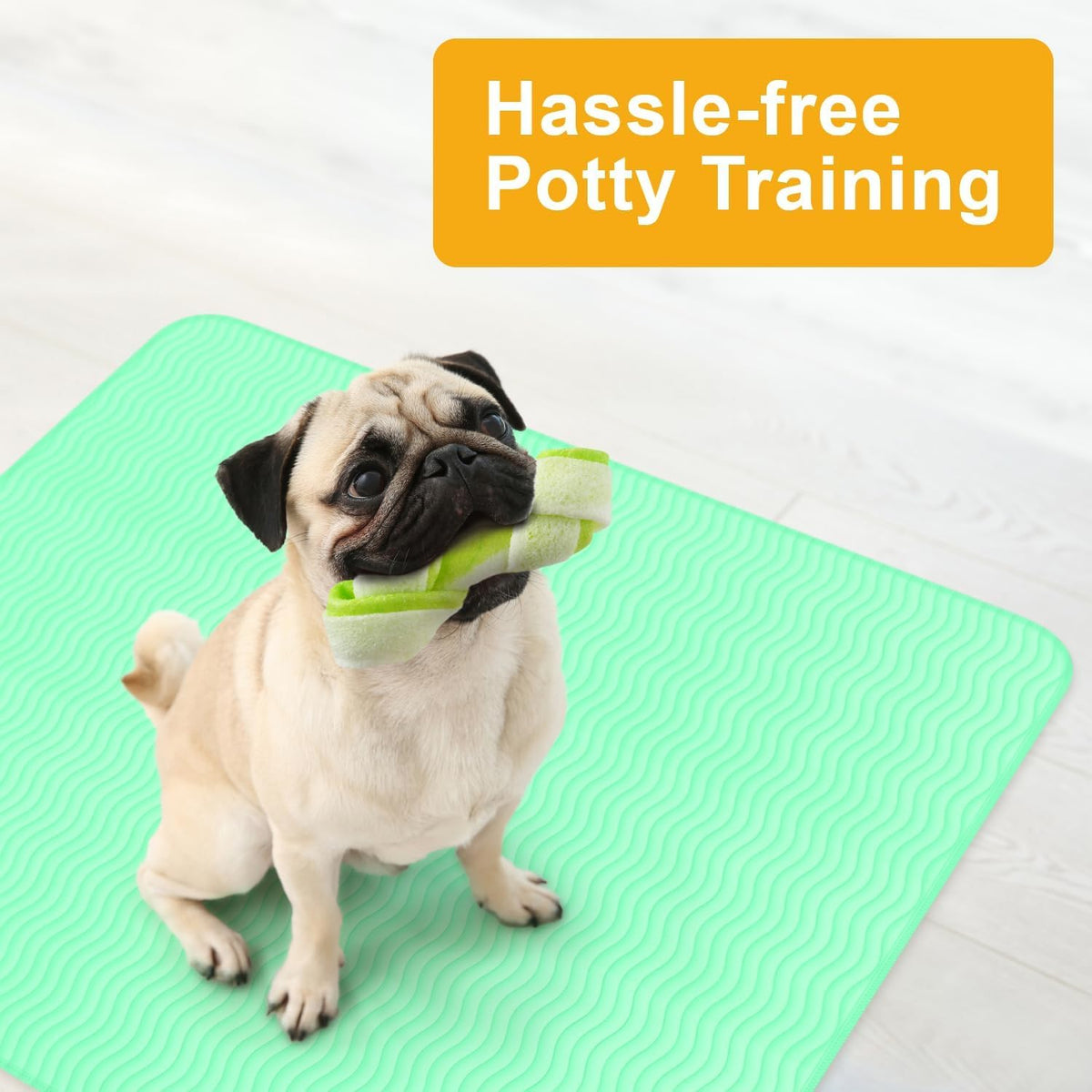 4 Pack Washable Pee Pads for Dogs 34"x36" - Blue/Green / 20 Pack - 34x36 - image 4