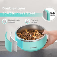 Pawaii Small Dog Bowl, 12 oz Stainless Steel Food and Water Bowl, 1 Pack – Essentials for Dogs - 34oz / Mint Green - image 2