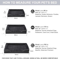WNPETHOME Dog Beds for Large Sized Dogs, Washable Orthopedic Dog Couch Sofa Bed with Waterproof Lining & Non-Skid Bottom for Pet Sleeping