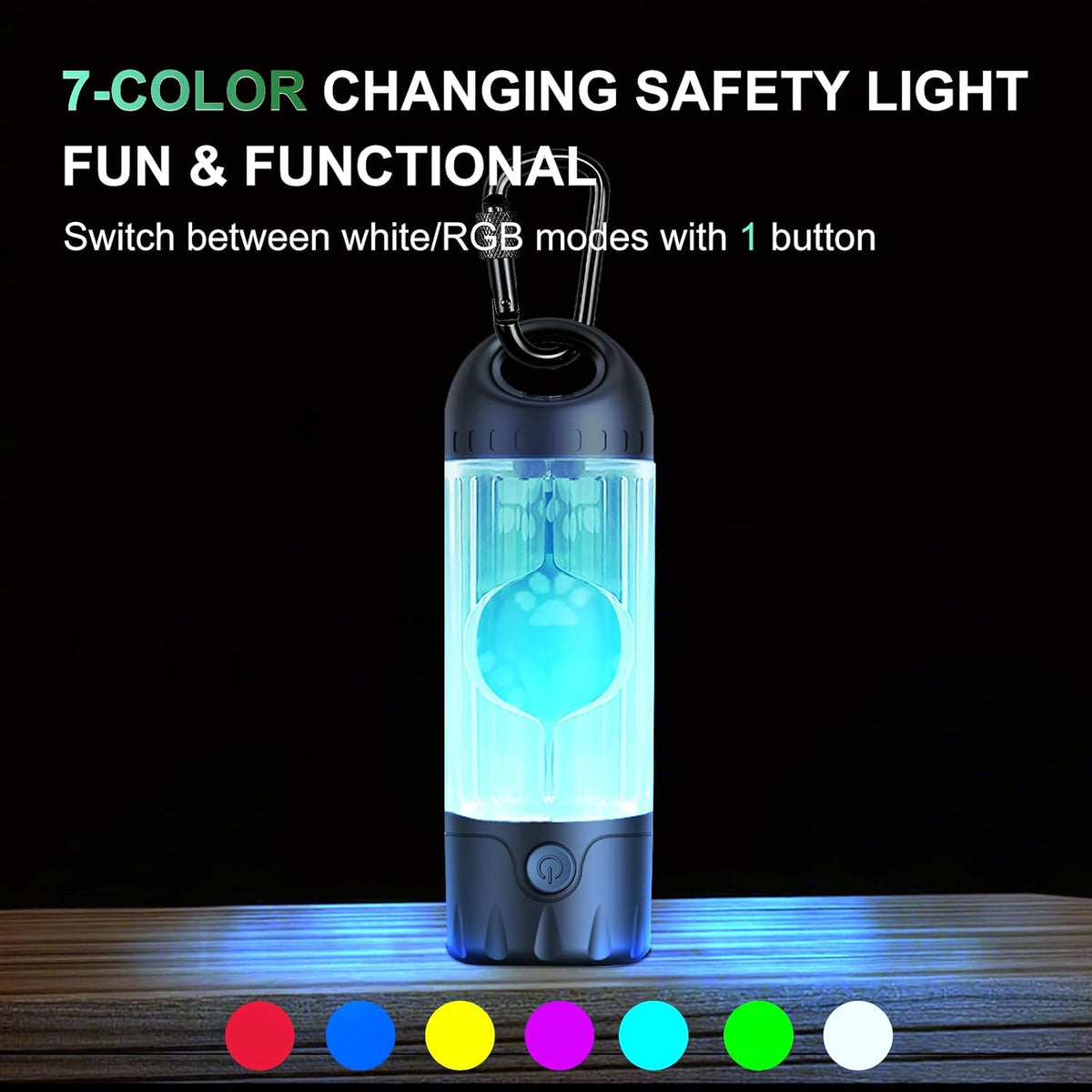Tubasion 3-in-1 Dog Poop Bag Holder with Flashlight 7-Color - 2 Dispensers, 60 Bags - image 4