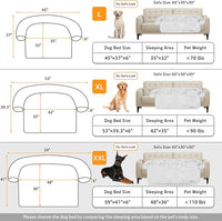 GGIB Calming Dog Bed Fluffy Plush Dog Mat for Furniture Protector with Removable Washable Cover for Large Medium Small Dogs and Cats (Extra Extra Large, Light Grey)