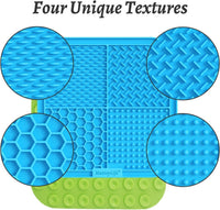 MateeyLife Lick Mat for Dogs & Cats - Blue&Green / 6"x6" - image 3
