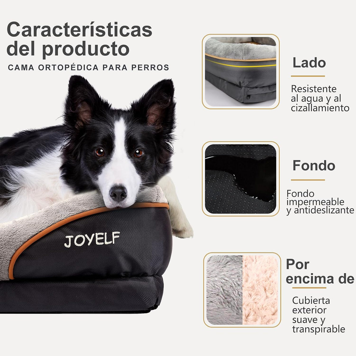 Medium Memory Foam Dog Bed Orthopedic Dog Bed & Sofa with Removable - Medium-31.5"x22" - image 3
