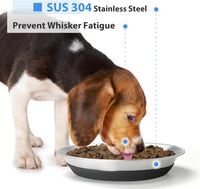 2 Packs Premium Stainless Steel Dog Bowls, Non-Slip - image 2
