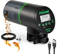 Automatic Fish Feeder for Aquarium Easy Setup & 4 Timers Green – Essentials for Fish - Black / CY-009-LCD Screen