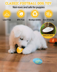 SCHITEC Dog Squeaky Toy Balls, Puppy Tennis Balls for Fetch Play - For Mini/Small Dogs / Football - image 4