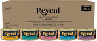 Reveal Natural Wet Cat Food, 30 Count, Grain Free, Limited Ingredient Canned Food for Cats, Fish and Chicken Variety in Broth, 2.47 oz Cans