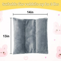 15.7" x 14" Bunny Bed for Rabbit Cage, Thickened & Soft – Daily Care for Small Pets - Gray / 13 x 14In - image 3