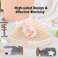 RUBYHOME Triangle Potty Trainer Corner Litter Bedding Box Pet Pan - White - image 3