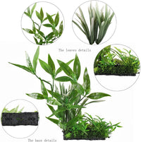 CNZ Aquarium Decor Artificial Plastic Plant Green 13" Tall – Essentials for Fish - image 2