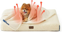 Bedsure Waterproof Dog Blankets for Small Dogs Soft Cat Blanket Warm - S(25x35") / Antique White-self Warming