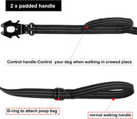 Tactical Dog Leash with Quick-Release Metal Clasp - 4 FT / Reflective Black - image 3