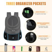 Dog Front Carrier Backpack, Adjustable Breathable Dog Backpack – Essentials for Dogs - Jet Black / Large (9-13.5lbs) - image 3