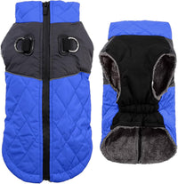 Winter Dog Coats for Small Dogs, Puppy Jacket with Harness - Blue(Standard) / XX-Large