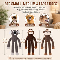 15" Squeaky Platypus Dog Toy, Plush Interactive Toy for Dogs – Essentials for Dogs - monkey - image 4