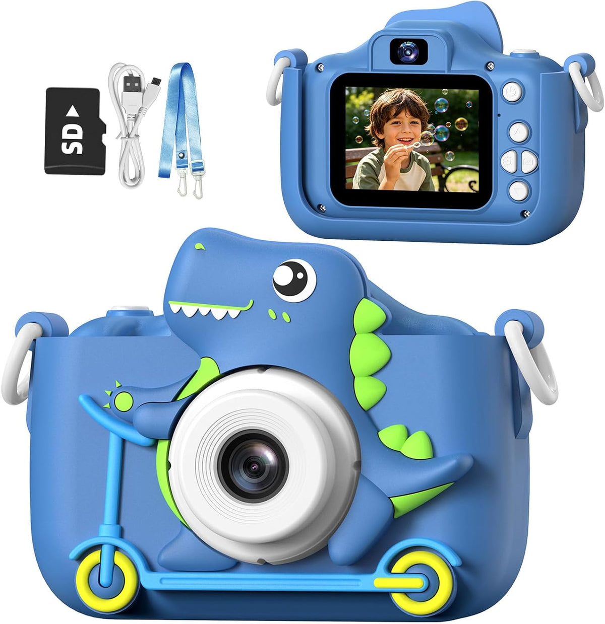 Goopow Kids Selfie Camera Toys for Girls Age 3-9 - Blue