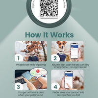 QR & NFC Pet ID Tag, Silent Silicone Dog Name Tag - Green - image 3