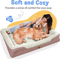 Orthopedic Foam Large Dog Bed XLarge Dog Beds with Removable Washable Cover Pet Bed with Bolster Waterproof Cover Extra Large Dogs Beds Big Size Pet