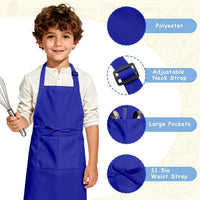 IAGBIBUI 12 pack of black kids aprons with two front pockets - view 27