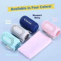 Sweet Paws Portable Dog Paw Towel, Lightweight & Super Absorbent Microfiber, Clips onto Leash, Quick Drying Towel for Dogs Paws with Silicone Case, Dry Dog’s Paws on The Go - 3 Pieces Set - Large