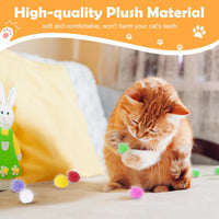 DF DUALFERV 60 Pcs Cat Pom Pom Balls, Interactive Cat Toys - 30 - image 2