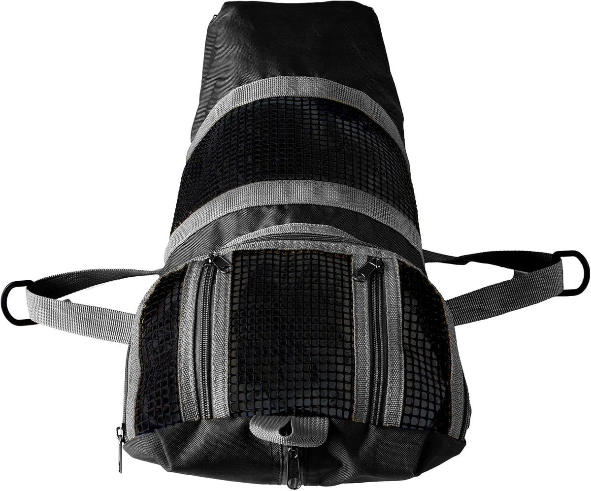 Cinf Cat Restraint Grooming Bag - L (12-18lbs) / Black - image 3