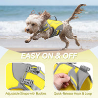 VIVAGLORY Dog Life Vest Neoprene Dog Swim Vest, M - Alpha Yellow / XS: 16-20in (Ribcage Girth) - image 3