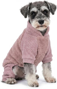 Fitwarm Collared Neck Plaid Dog Pajamas - Large / Pale Violet Red - image 2