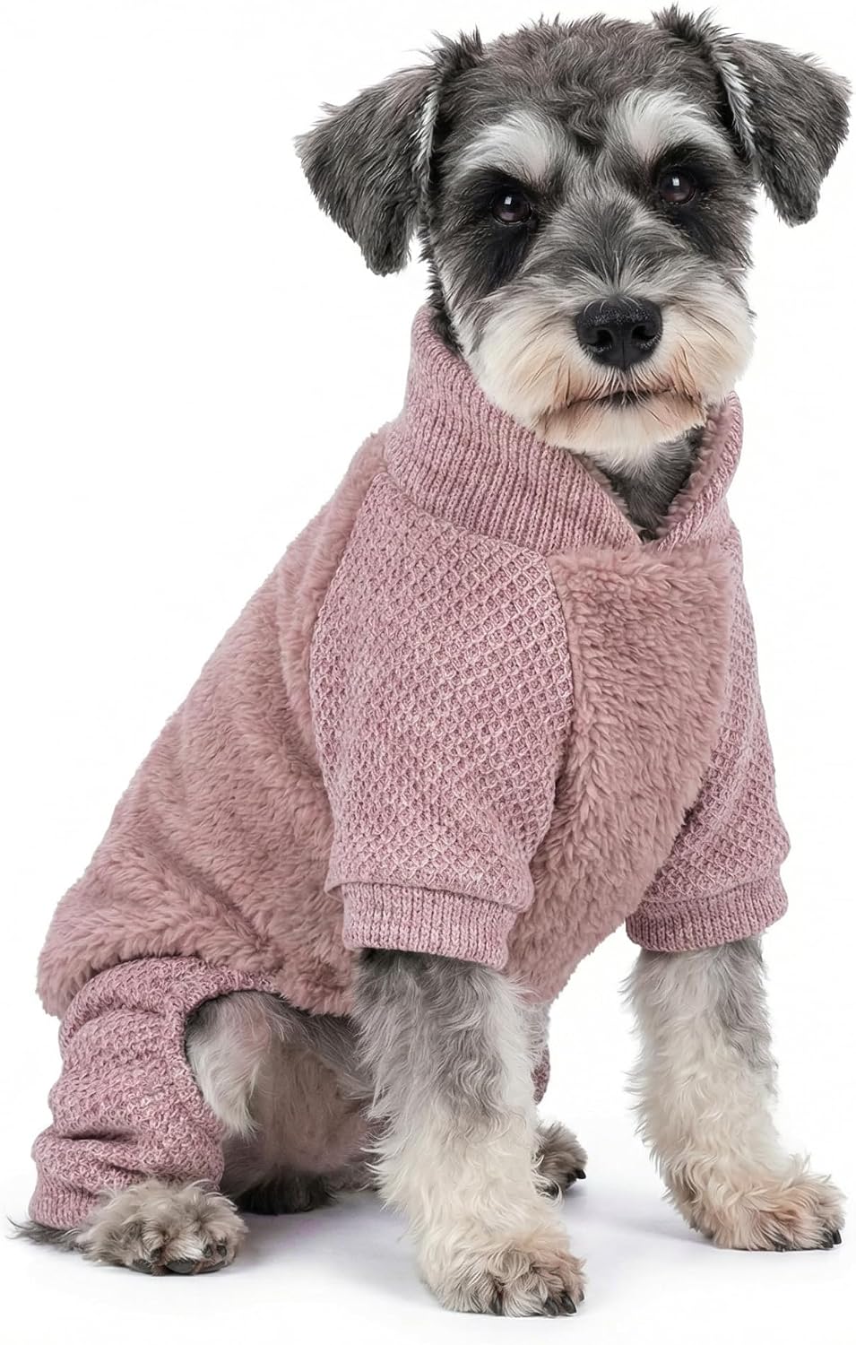 Fitwarm Collared Neck Plaid Dog Pajamas - Large / Pale Violet Red - image 2