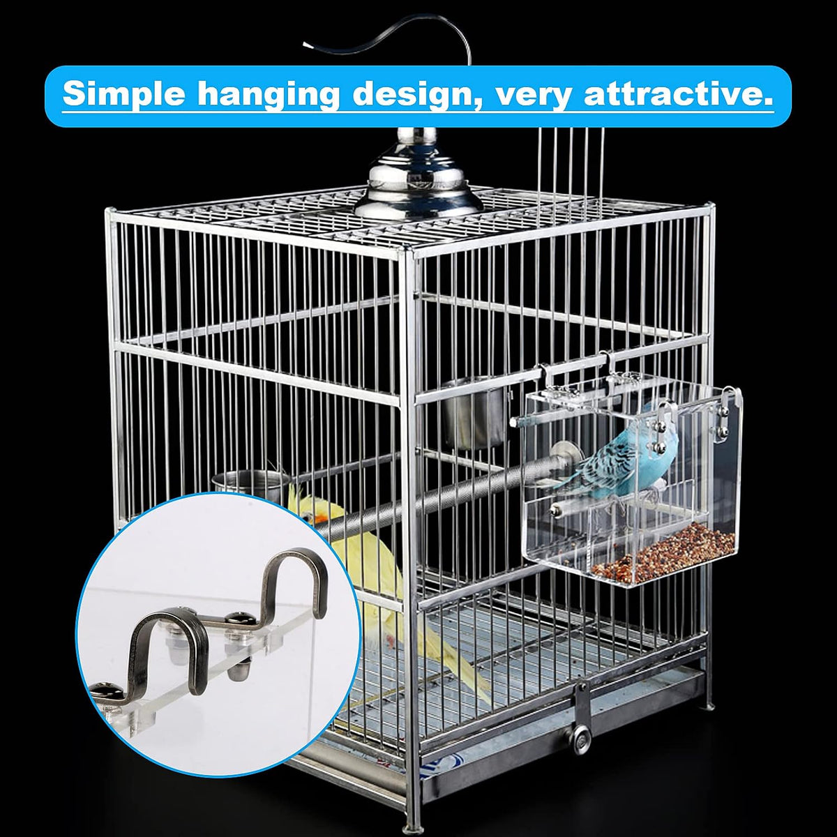 No Mess Bird Feeder for Cage - Small-5.1 Inch x 5.1 Inch - image 2