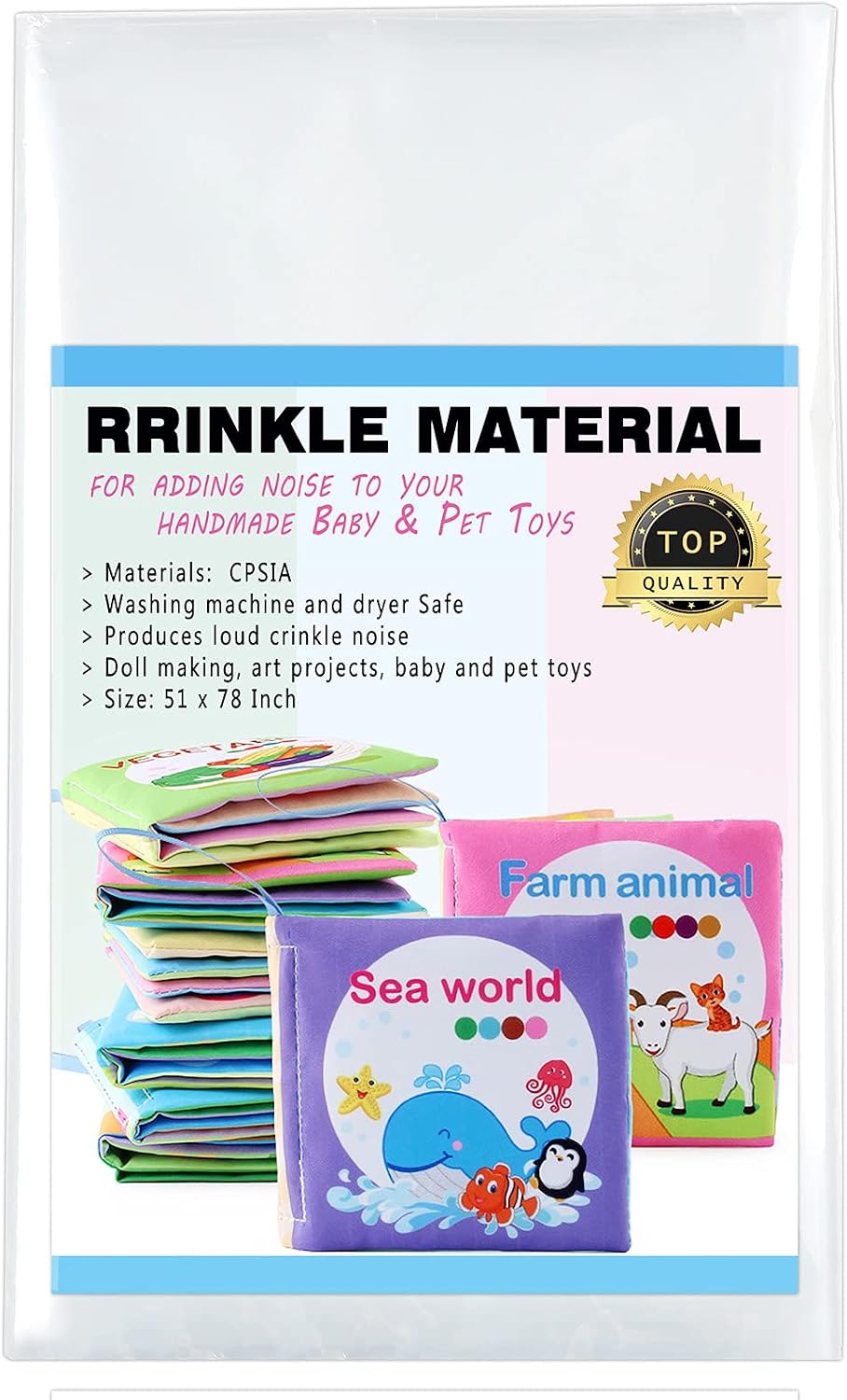 Zonon Noise Making Crinkle Paper Crinkle Material for Dog Pet - 51 x 78 Inch
