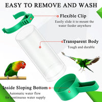 Lamoutor 4Pcs Bird Water Feeder Plastic Drinker Feeder Water Clip - image 3