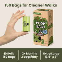 Pogi's Large Dog Poop Bags, Single Roll, Leak-Proof - 150 Count (Pack of 1) / Scented - image 3