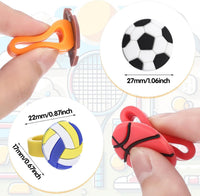Chalyna 24 pack soft rubber dinosaur rings for kids in twelve styles - view 3