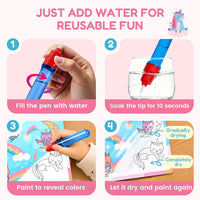 JoyCat Farm Water Coloring Book for Toddler Kids, 13 Pages - Magical Pony - image 2