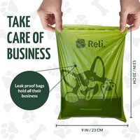 Reli. Biodegradable Dog Poop Bags w/Holder – Essentials for Dogs - image 2
