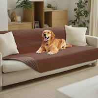 Luciphia Waterproof Couch Cover for Dogs - Coffee+brown / 52" x 82"