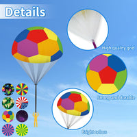 Ynybusi 10 pack parachute toys for kids with colorful patterned nylon canopies - view 12