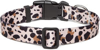 Mercano Adjustable Dog Collar - Special Design Patterns, Soft Nylon Comfortable Durable Pet Collar for Small Medium Large Dogs (M, Leopard)