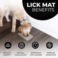 Dog Lick Mat for Dogs, Feeding Pad for Anxious Pets Plus 4 Different Puzzles for Mental Stimulation - 2 Pack / Grey - image 4