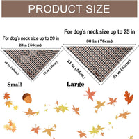 Dog Bandanas 1PC Washable Cotton Triangle Dog Scarfs for Small Medium - Large / Fall - image 2