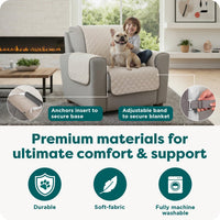 Furhaven Water-Resistant & Reversible Chair Cover Protector for Dogs - Sofa / Gray/Mist - image 4