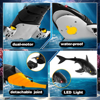Innofans 2.4 GHz remote control shark toy for kids with LED eyes, in water - view 2