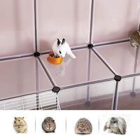 SONGMICS Pet Playpen with Floor, Small Animal Playpen – Essentials for Small Pets - White / 20 Panels - 56.3"L x 42.5"W x 36.2"H - image 4