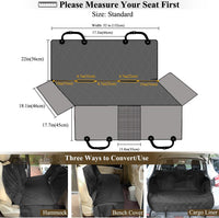 VIVAGLORY Dog Seat Cover Dog Hammock, Standard - Standard (width 52") / Black - image 3