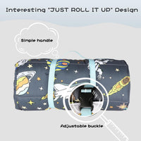 Toddler Nap Mat with Removable Pillow & Soft Blanket - Space World - image 2