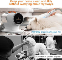 AIRROBO Dog Grooming Vacuum, Dog Grooming Kit,12000Pa Strong Pet Vacuum, 2L Large Capacity Vacuum for Shedding Grooming Hair, Quiet,PG100